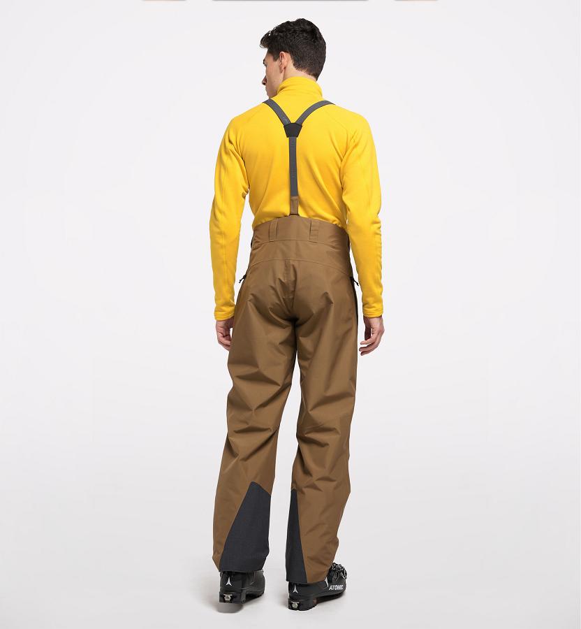 Haglöfs Mens Lumi Loose Ski Pants Brown New Zealand 58042TJDY